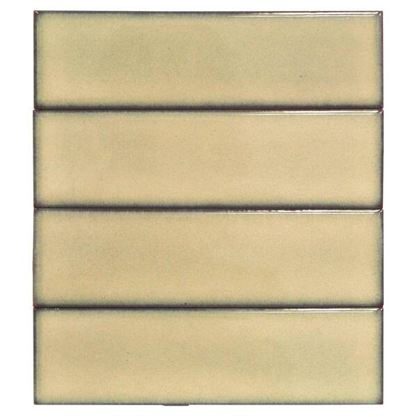Ivy Hill Tile Vintage Khaki Ceramic 3 in. x 9 in. Mosaic Floor and Wall Tile Sample