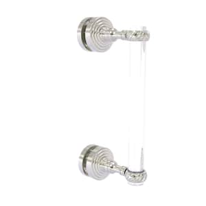 Pacific Grove 8 in. Single Side Shower Door Pull with Twisted Accents in Satin Nickel