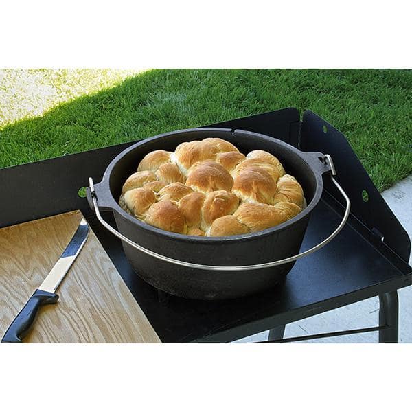 3-In-1 Pre-Seasoned Cast Iron Round Deep Roasting Pan With Reversible Grill  Griddle Lid, 6.8 Quart 