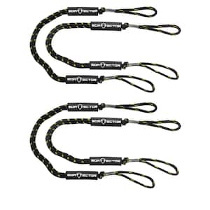 Extreme Max 3006.3236 BoatTector Bungee Dock Line Value 4-Pack - 4', Black/Gold