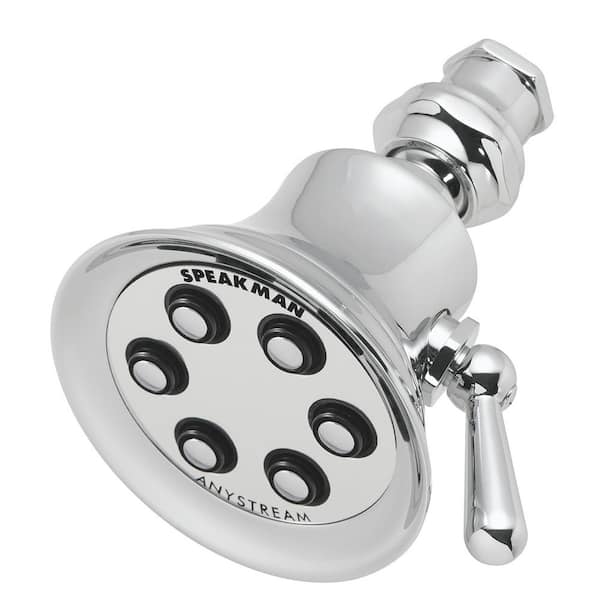 Speakman 3-Spray 3.4 in. Single Wall Mount Fixed Adjustable Shower Head in Polished Chrome