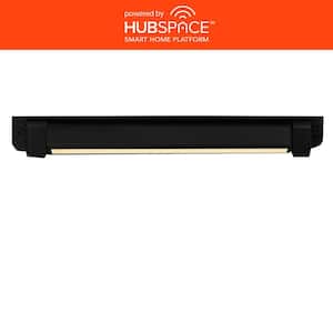 Smart Low Voltage Matte Black Hardwired Integrated LED RGB Outdoor Deck Light with Hardscape Adaptor Powered by Hubspace