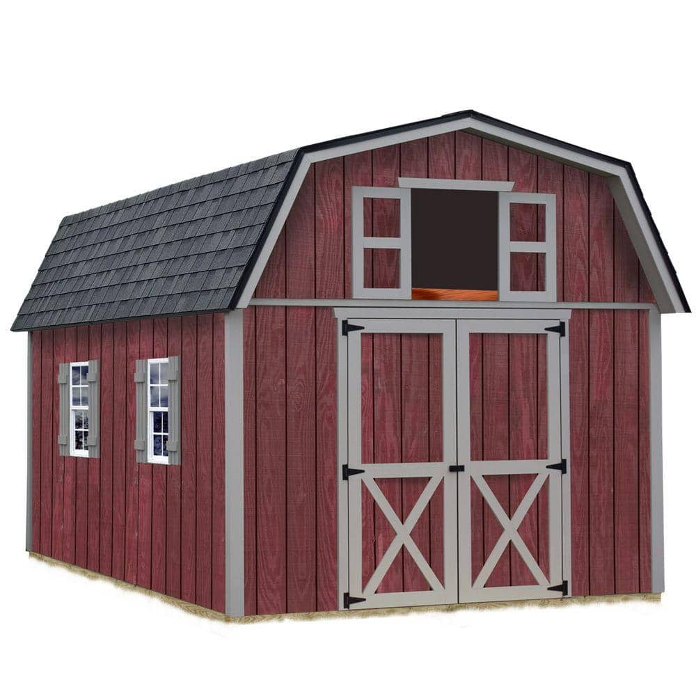 Best Barns Woodville 10 Ft X 12 Ft Wood Storage Shed Kit Woodville 1012 The Home Depot