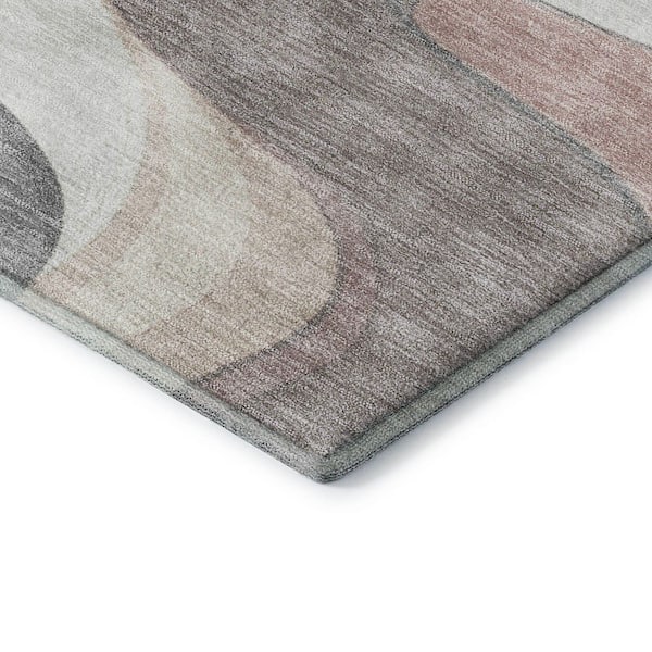 Mayfield Premium Machine Washable Abstract AMF2183 Beige 10 ft. x 14 ft. Area Rug