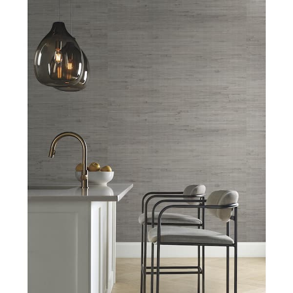 Jute Silver And Blue Metallic Wallpaper