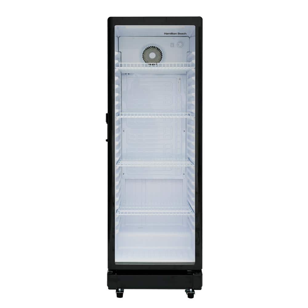 8.5 cu. ft. Commercial Refrigerator with Glass Door in Black