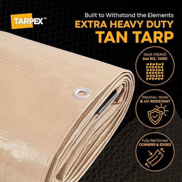 Tarpex 12 Mil Extra Heavy-Duty Polyethylene Tarp 30 ft. x 40 ft