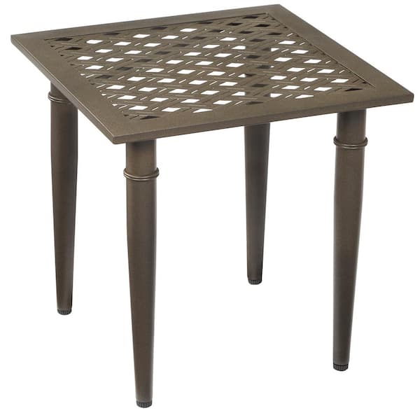 Pacific Casual Oak Cliff Metal Outdoor Patio Side Table