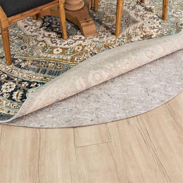 Dual Surface 6 ft. x 6 ft. Round Interior 3/8 in. Thickness Rug Pad