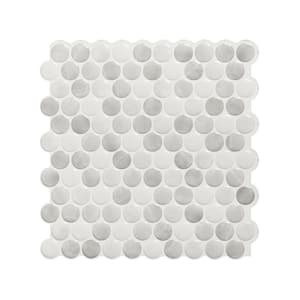 Penny Roccia Gray 8.97 in. x 8.95 in. Vinyl Peel and Stick Tile (2 sq. ft./ 4-Pack)
