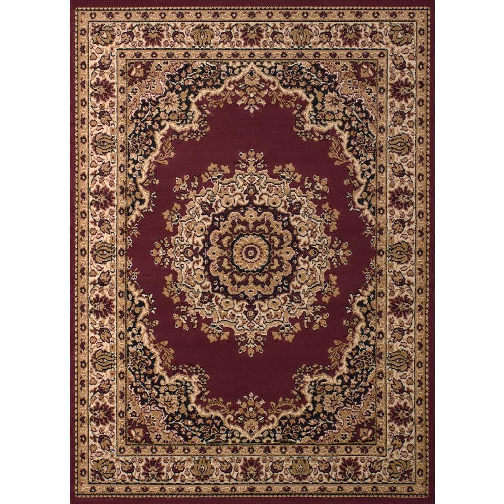 Magic Rugs Navy & Maroon Floral 3x4 Kirman Oriental Rug