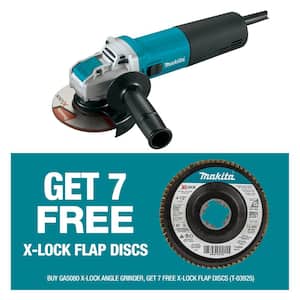 13 Amp Corded 5 in. X-LOCK Angle Grinder with bonus X-LOCK 4‑1/2 in. 40-Grit Flat Blending & Finishing Flap Disc (Qty 7)