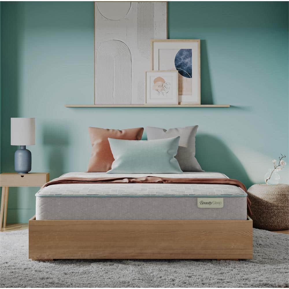 BEAUTY SLEEP Slumberscape Queen Plush 12.5 in. Standard Profile Mattress Set