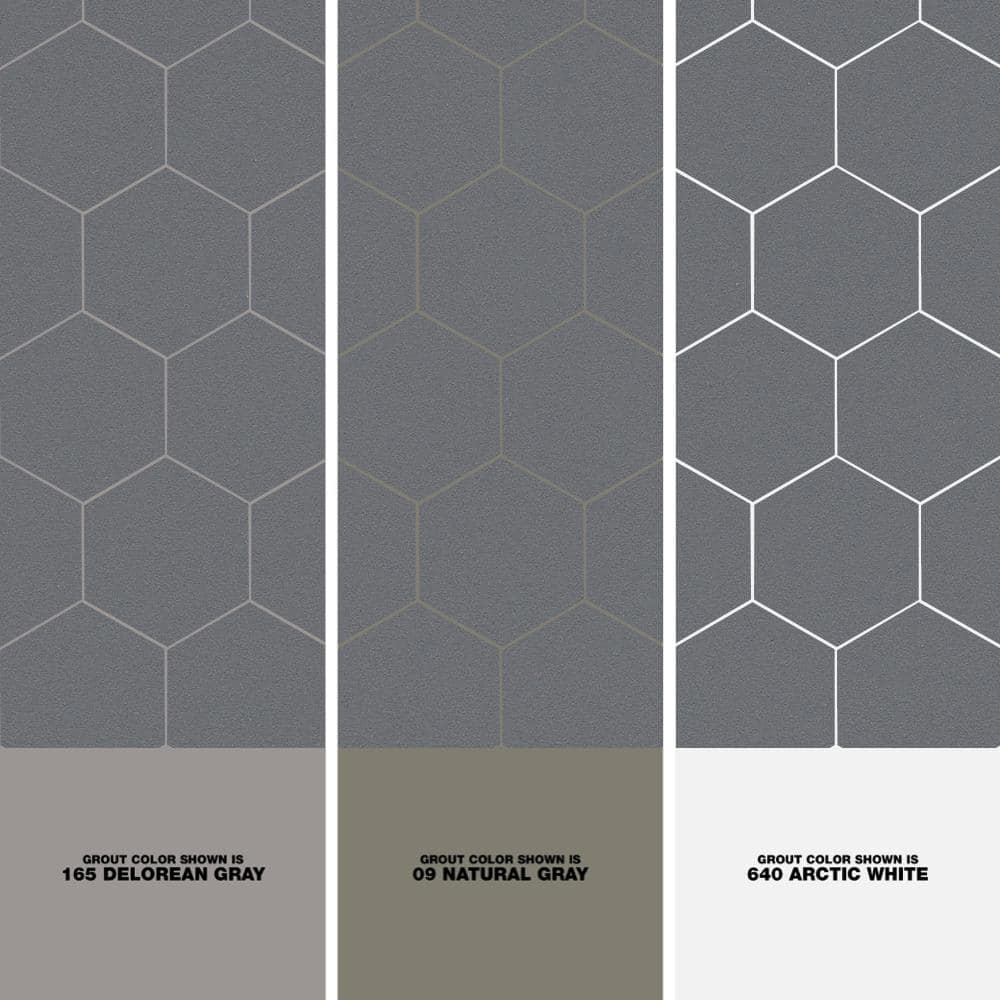 Gray Matte Hexagon Porcelain Wall and Floor Tile