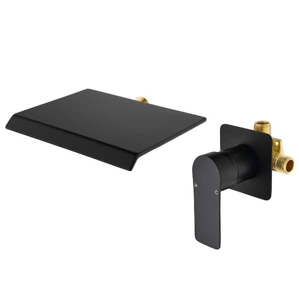 Maincraft Single-Handle Wall Mount Bathroom Faucet in Matte Black