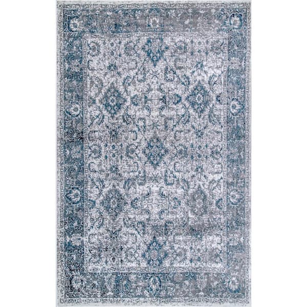 Anaelle Vintage Blue 4 ft. x 6 ft. Area Rug