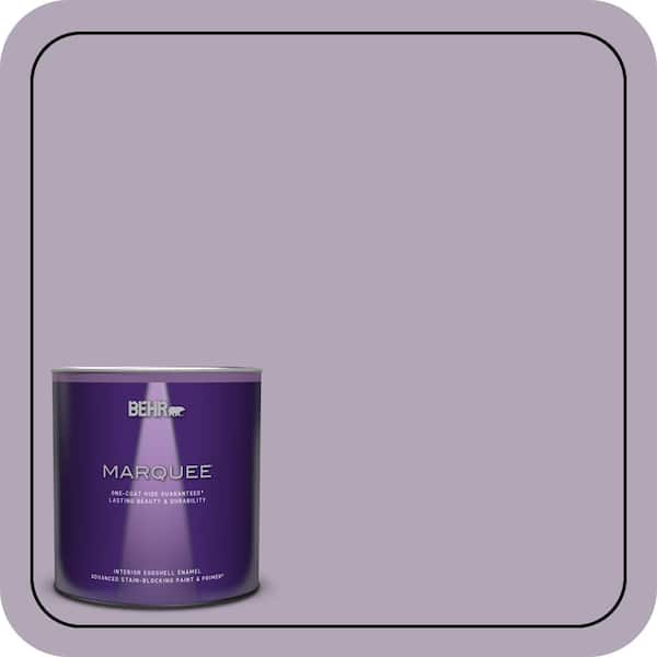 BEHR MARQUEE 1 qt. #660F-4 Plum Frost Eggshell Enamel Interior Paint & Primer