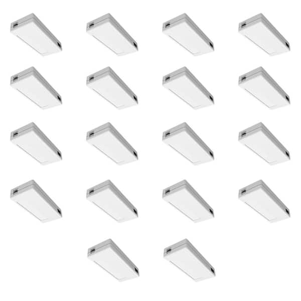 Feit Electric 2.6 in. Battery Operated LED White Motion Sensor Rechargeable 3000K Bright White Cabinet Drawer Mini Light (18-Pack)