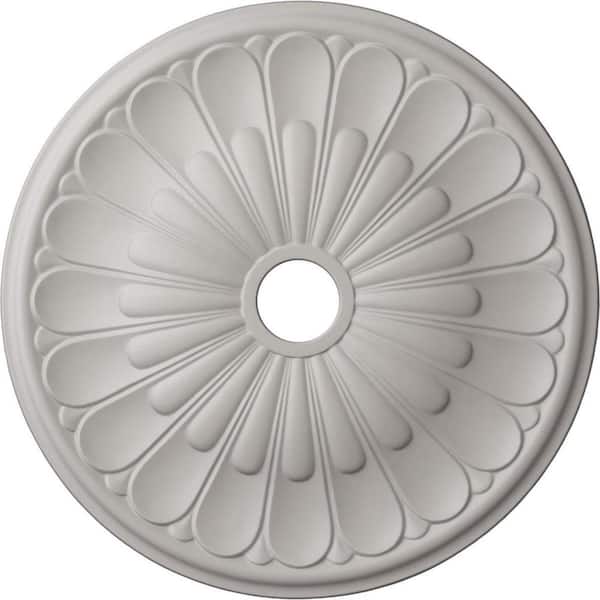 Ekena Millwork 1-3/8 in. x 26-3/4 in. x 26-3/4 in. Polyurethane Elsinore Ceiling Medallion, Ultra Pure White