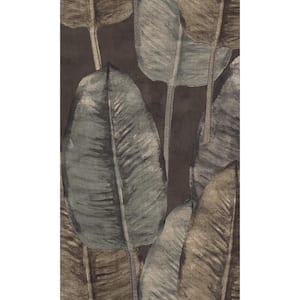 Rubber Tree Charcoal Non-Woven Paste the Wall Textured Wallpaper 57 sq. ft.