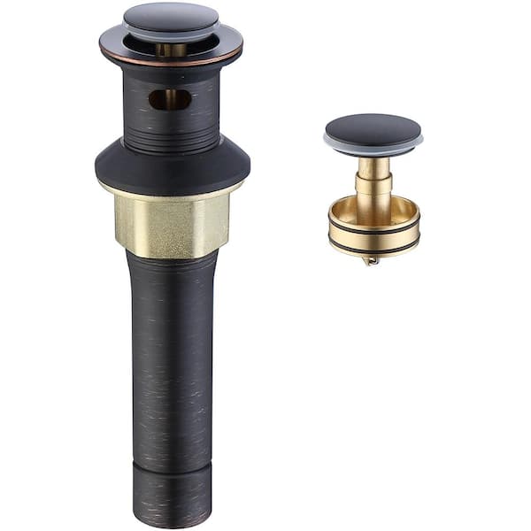 Tidoin 2.7 in. Stainless Steel Sink Drain Sink Accessory Set in Bronze with Strainer Basket and Overflow Anti-Clogging