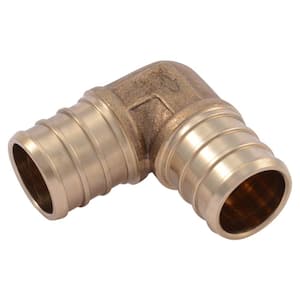 3/4 in. PEX Barb Brass 90-Degree Elbow Fitting (25-Pack)