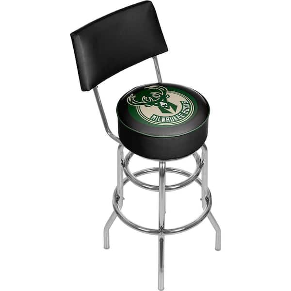 Trademark Milwaukee Bucks NBA 30 in. Chrome Padded Swivel Bar Stool