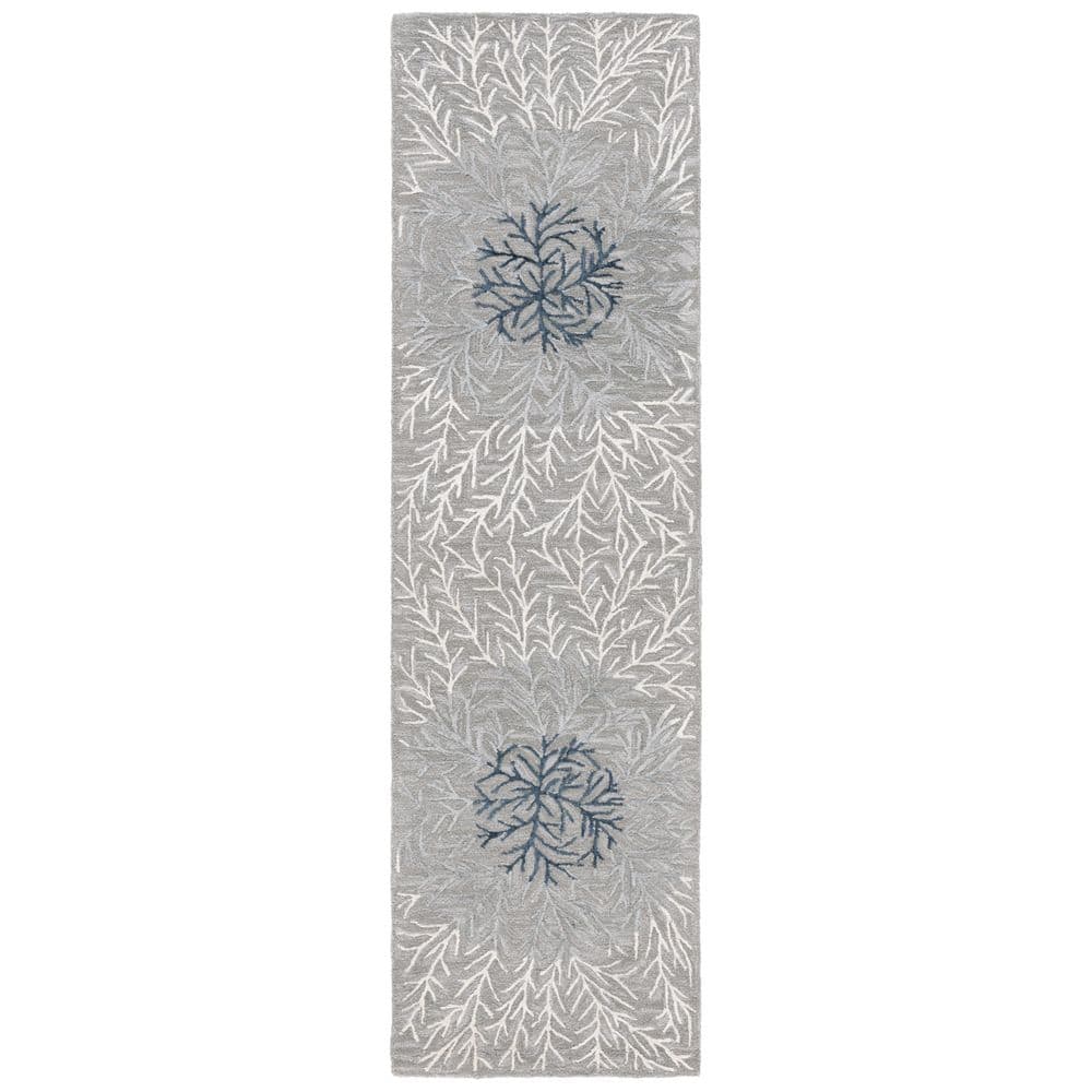 Soho 2 ft. x 8 ft. Gray/Ivory Branch Geometric Runner Rug price history on PriceWatchPro