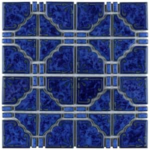 Moonbeam Blue Cloud 12 in. x 12 in. Porcelain Mosaic Tile (9.79 sq. ft. / Case)