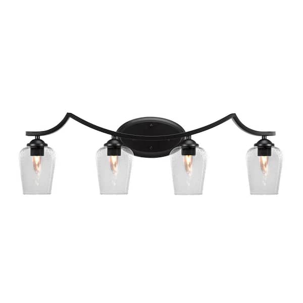 Unbranded Cleveland 7.5 in. 1-Light Matte Black Vanity Light