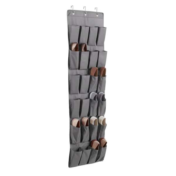 type A Stackable Ease 16-Compartment Shoe Organizer, Holds up to 16 Pairs  of Shoes, Grey