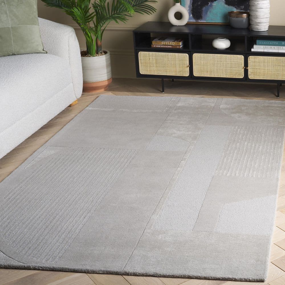 Fifth Avenue 6 ft. x 9 ft. Gray Contemporary Geometric Area Rug price history on PriceWatchPro