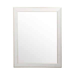 Medium Rectangle White Victorian Mirror (38.5 in. H x 32 in. W)