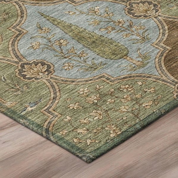 Chantille Machine Washable Indoor/Outdoor Abstract ACN3018 Mocha 3 ft. x 4 ft. Area Rug