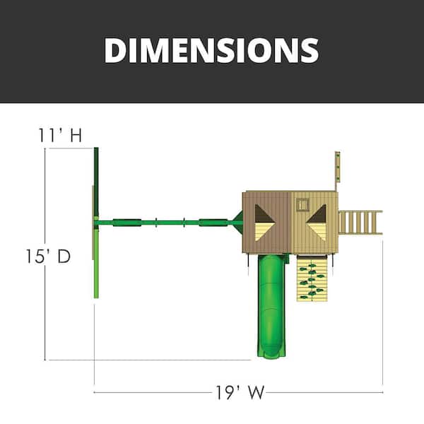 Professionally Assembled Chateau Kids Outdoor Playground Set with Slide, Sandbox, Rock Wall, Swing Set, Playground eqpt