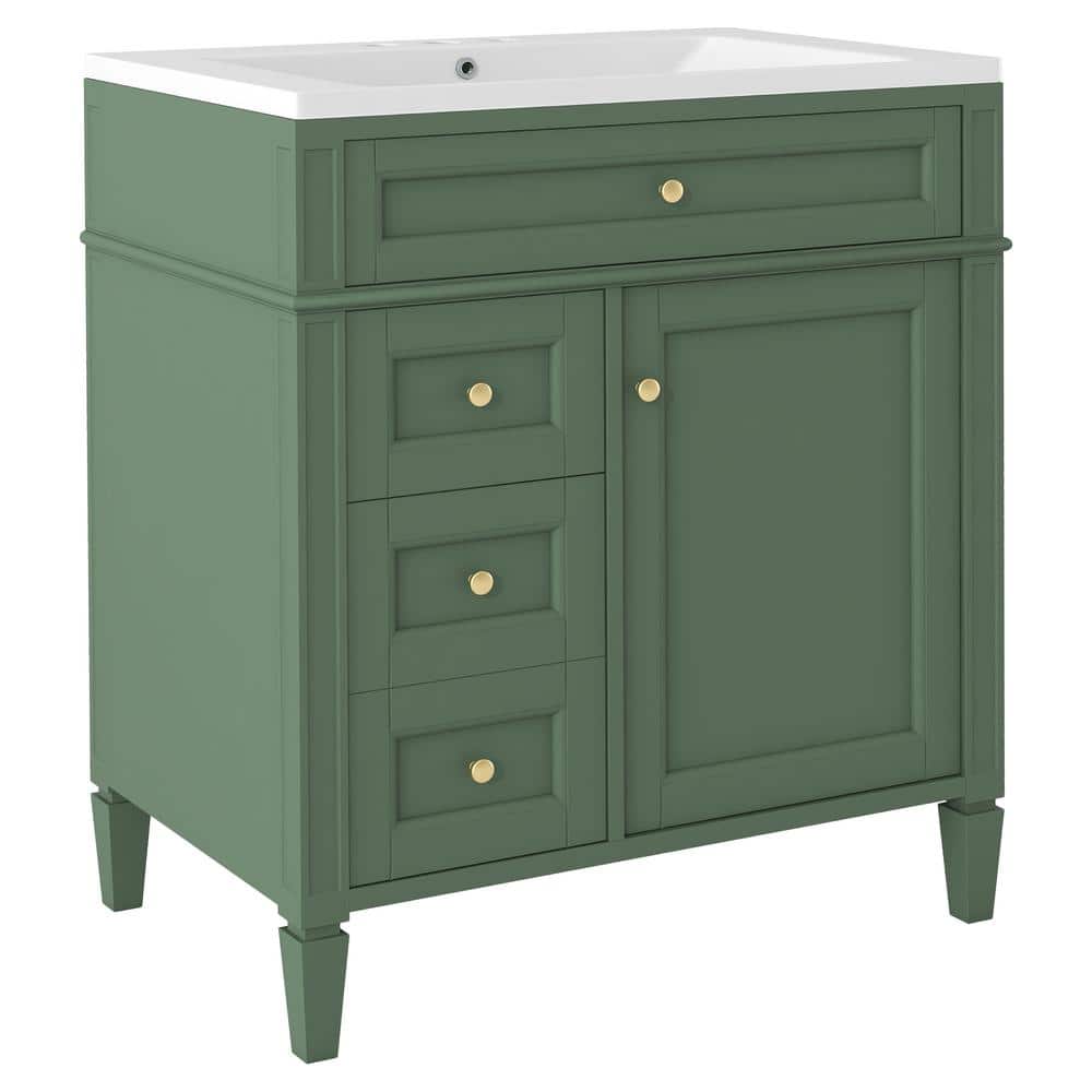 Hot Sale 30 in. W x 18 in. D x 33 in. H Green Morden Bath Vanity in Green w