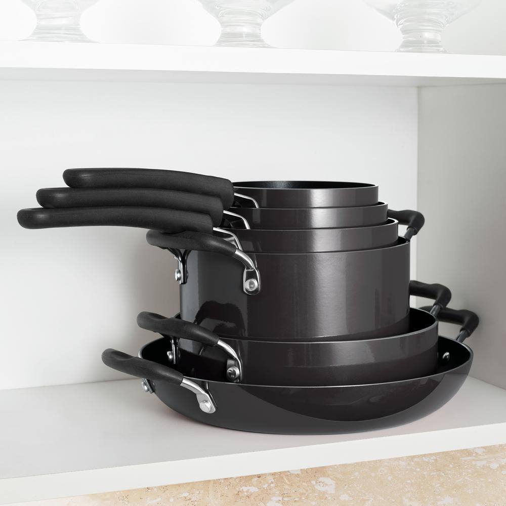 Tramontina 11-Piece Gray Aluminum Nonstick Nesting Cookware Set