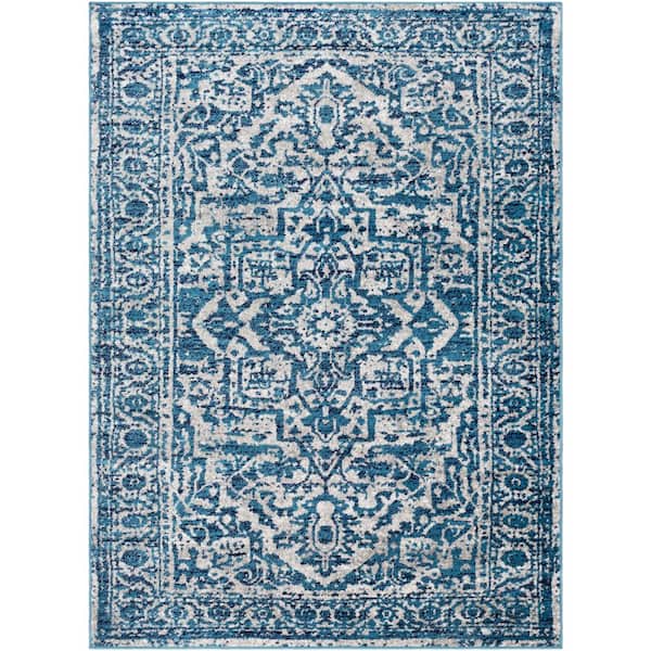 Havana Blue Doormat 3 ft. x 5 ft. Area Rug