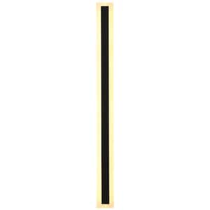 47.2 in. 1-Light Black Modern Linear Integrated LED Indoor/Outdoor Wall Sconce
