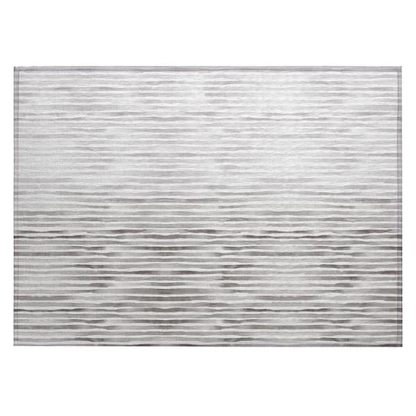 Addison Rugs Surfside 1 ft. 8 in. x 2 ft. 6 in. Gray Geometric Indoor/Outdoor Area Rug