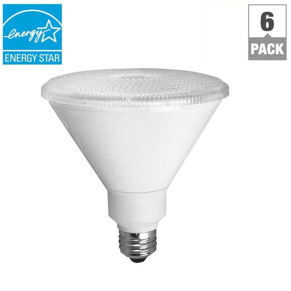 TCP 90W Equivalent Bright White (3000K) PAR38 LED Flood Light Bulb (6-Pack)