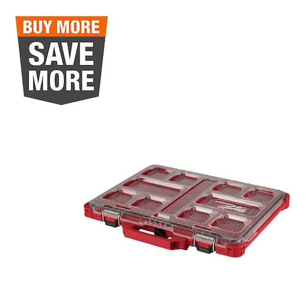 PACKOUT 11-Compartment Low-Profile Impact Resistant Portable Small Parts Organizer