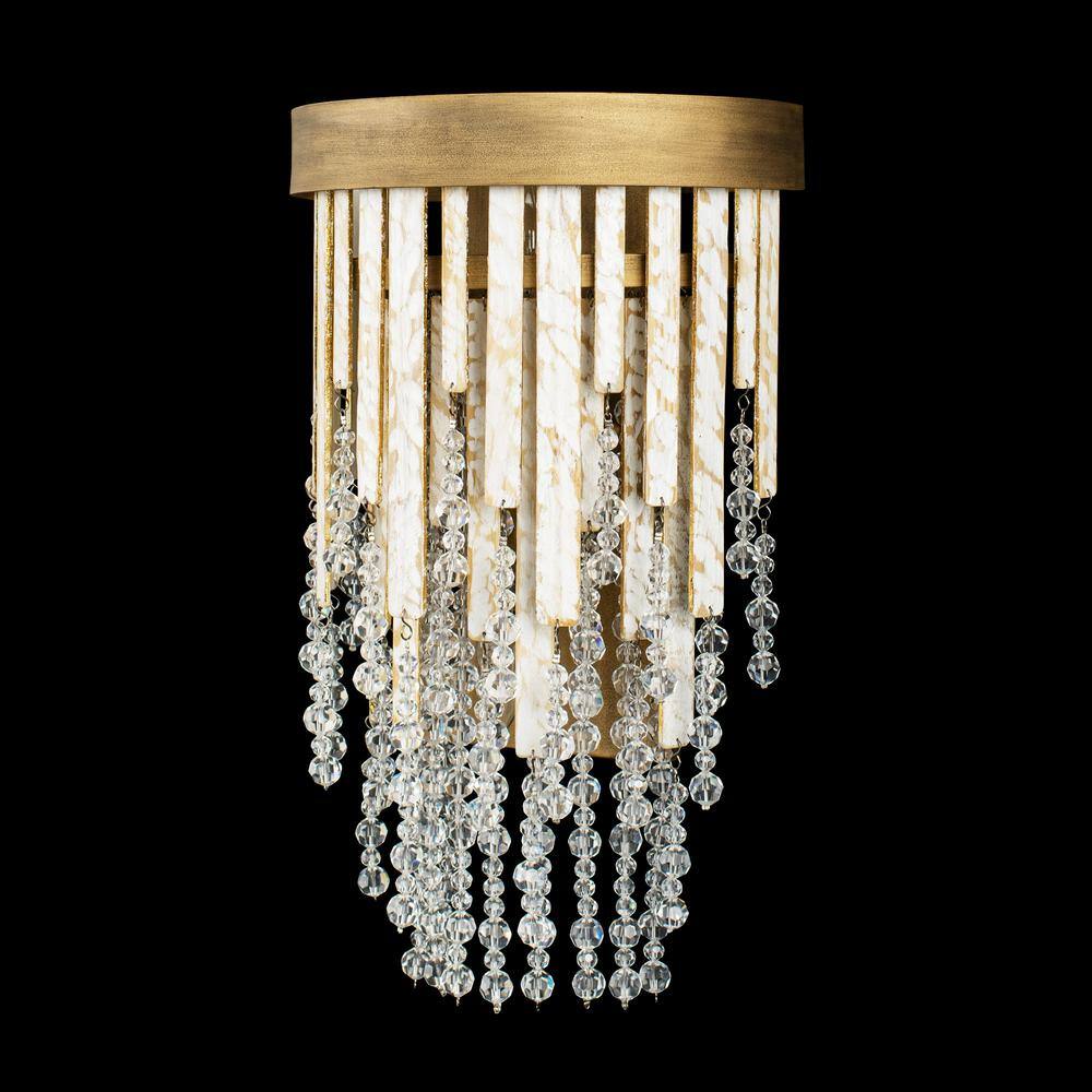 Lafayette Gold Dimmable Direct Wired Electric Wall Sconce