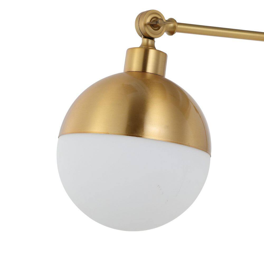 Alba Brass Gold 20'' Dimmable Frosted Glass LED Sconce
