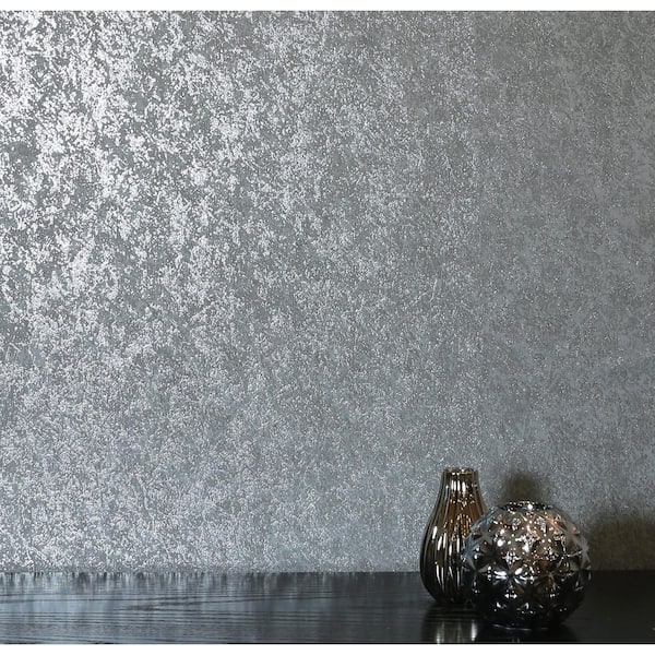 Jethro Charcoal Grey Texture Wallpaper Sample