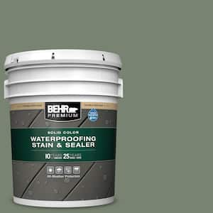 5 gal. #ICC-77 Sage Green Solid Color Waterproofing Exterior Wood Stain and Sealer
