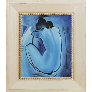 Blue Nude by Pablo Picasso Constantine Framed People Oil Painting Art Print 12.5 in. x 14.5 in.