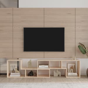 17 in. Rustic oak TV Stand without Drawers Fits TV's up to 60 in.