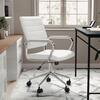Office chair profile view in a home office setting.