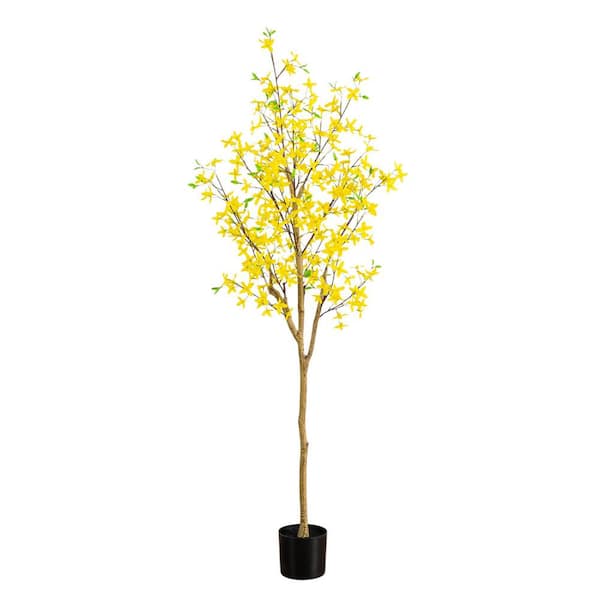 Nearly Natural 6ft. Artificial Forsythia Tree